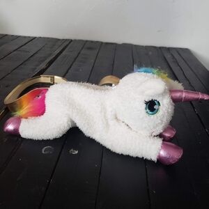 Magic Time Fuzzy White Unicorn Purse Little Girl Toddler Bag